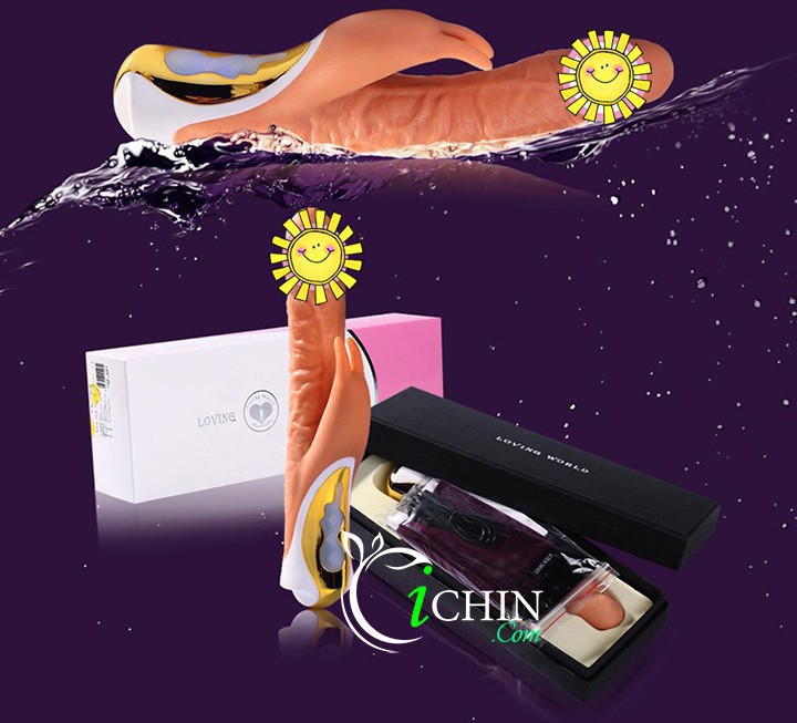 Loving World Dildo silicon mềm rung xoay ngoáy cực mạnh Loving World Dildo silicon mềm rung xoay ngoáy cực mạnh