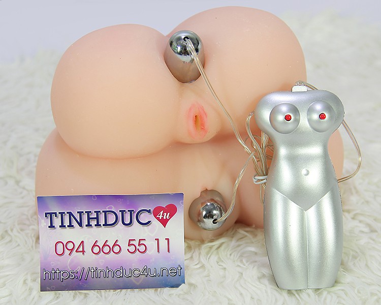Passion Lady Twins búp bê 2 mông rung rên khiêu gợi silicon mềm mại