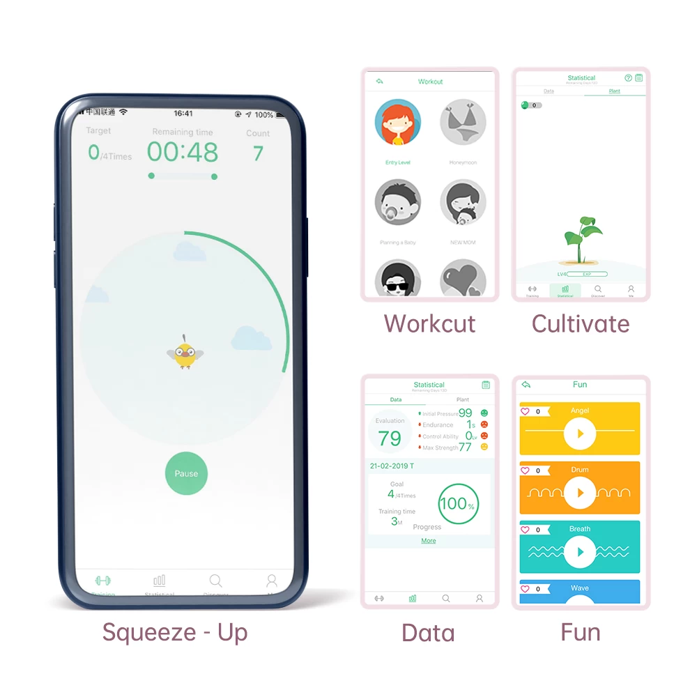 Magic Motion Fitcute Kegel Rejuve máy tập se khít âm đạo rung điều khiển từ xa