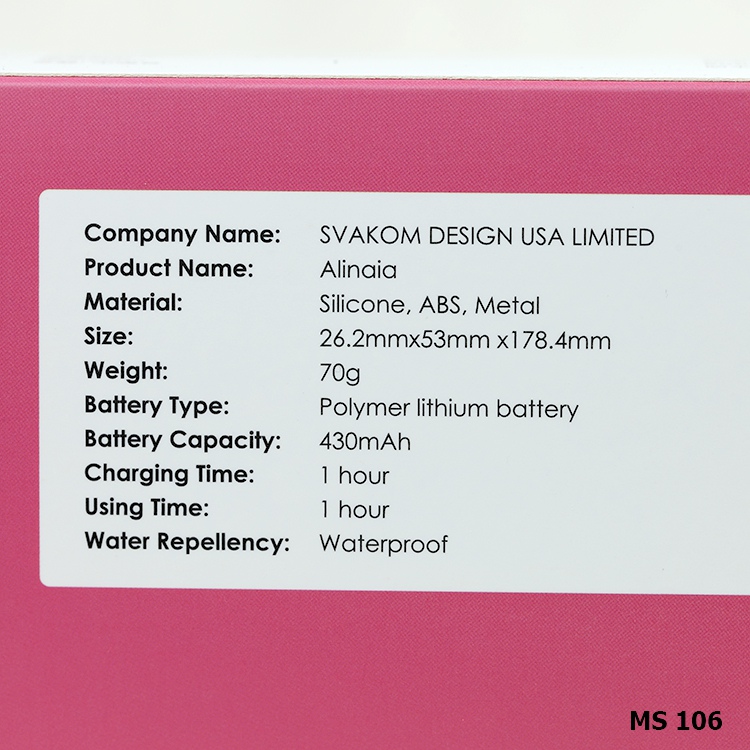 Svakom ALINAIA đầu nhỏ rung mạnh tỏa nhiệt đa chế độ pin sạc Svakom ALINAIA đầu nhỏ rung mạnh tỏa nhiệt đa chế độ pin sạc