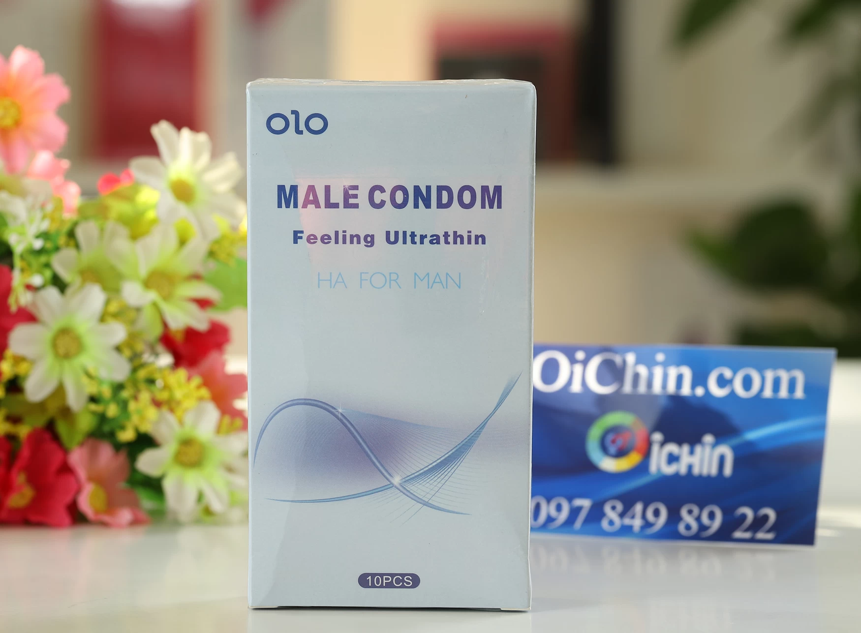 OLO Male Condom siêu mỏng kéo dài thời gian bôi trơn 10 cái