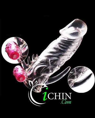 Bao cao su đôn dên Penis Sleeve rung tăng kích thước kéo dài