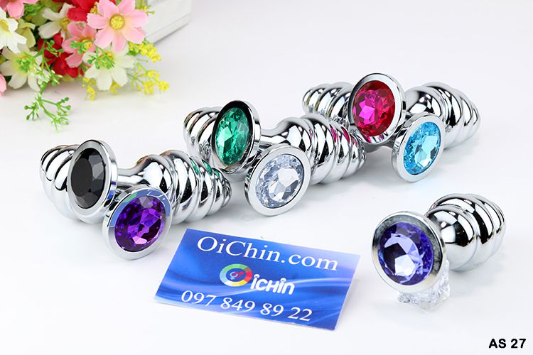 Phích cắm hậu môn xoắn ốc iNox cao cấp đủ màu 3 size cho người mới