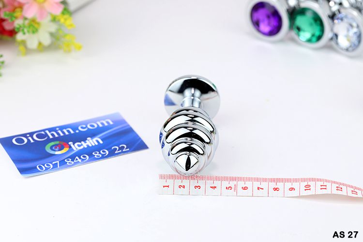 Phích cắm hậu môn xoắn ốc iNox cao cấp đủ màu 3 size cho người mới