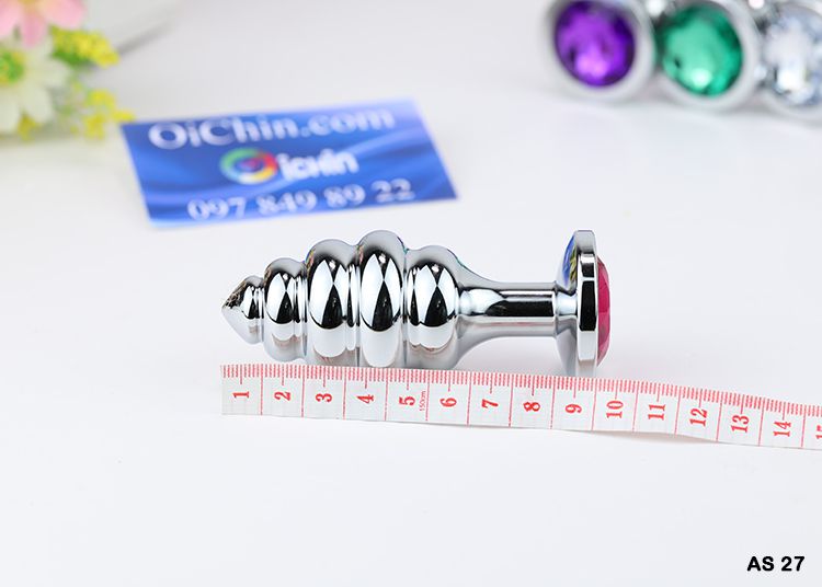 Phích cắm hậu môn xoắn ốc iNox cao cấp đủ màu 3 size cho người mới