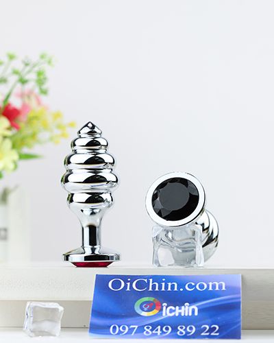 Phích cắm hậu môn xoắn ốc iNox cao cấp đủ màu 3 size cho người mới