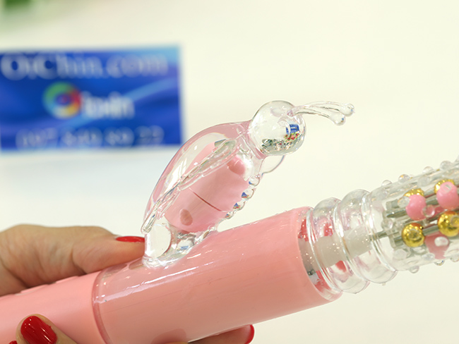 Pink Butterfly dương vật giả rung xoay thụt đa chức năng sạc pin