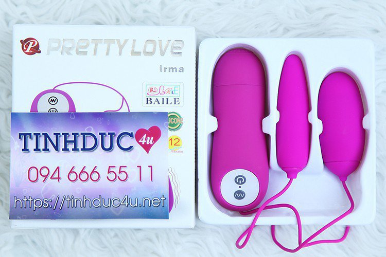 Pretty Love Irma hai đầu silicon mềm mịn rung cực mạnh pin AAA