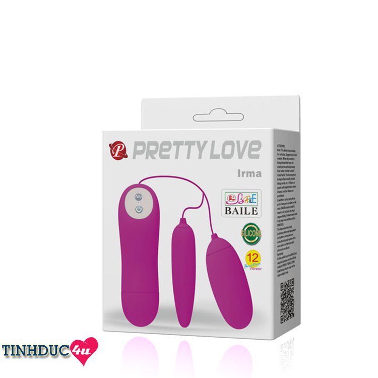 Pretty Love Irma hai đầu silicon mềm mịn rung cực mạnh pin AAA