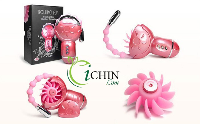 Lưỡi xoay Rolling Fun massage âm hộ rung mạnh mẽ