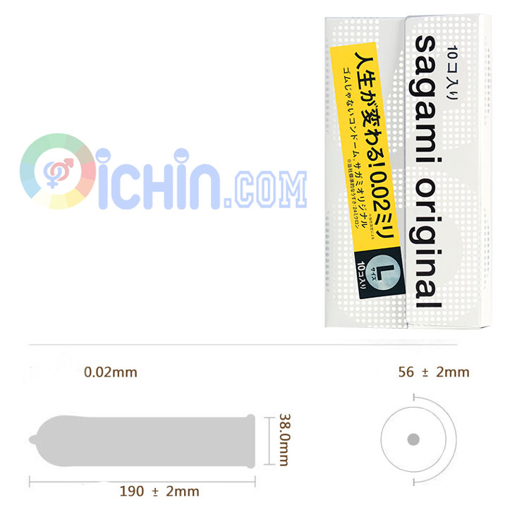 Sagami Original 0.02mm Size L hộp 10 cái siêu mỏng Nhật Bản nhập khẩu
