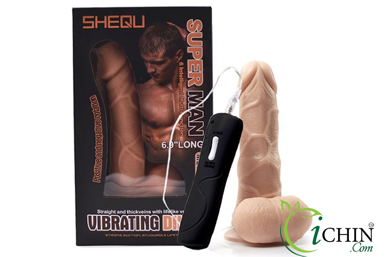 SHEQU 6.9 inch hít tường mềm mịn rung xoay mạnh mẽ siêu thật