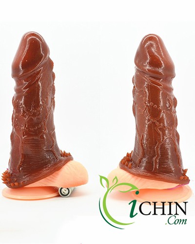 Bao cao su đôn dên WOLFTOOTH SLEEVE nâu gai gân bi tăng kích thước