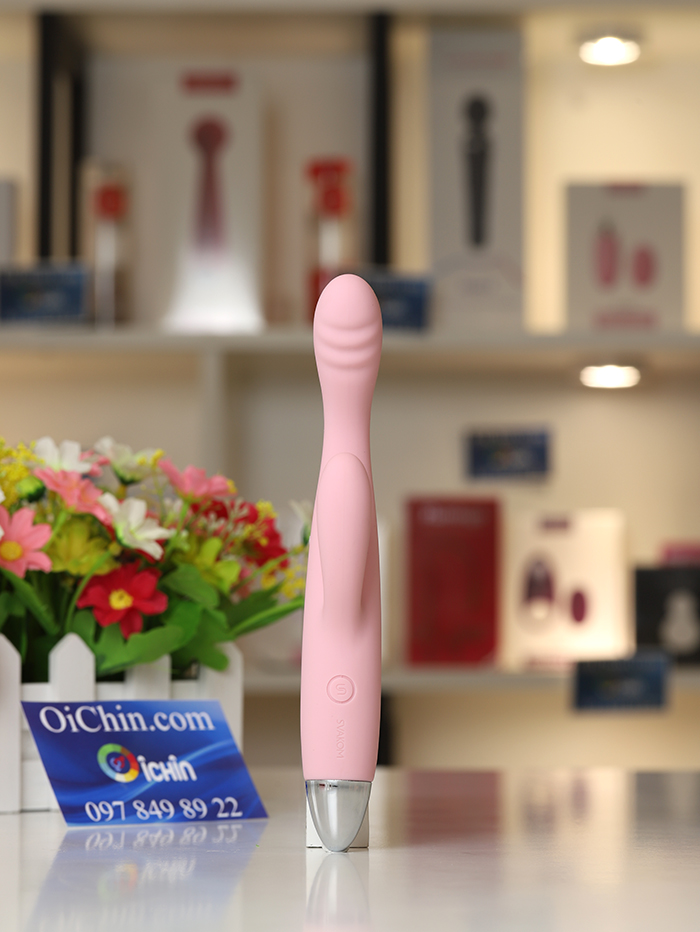 Svakom Coral rung hai đầu mini pin sạc silicon mềm mịn cao cấp