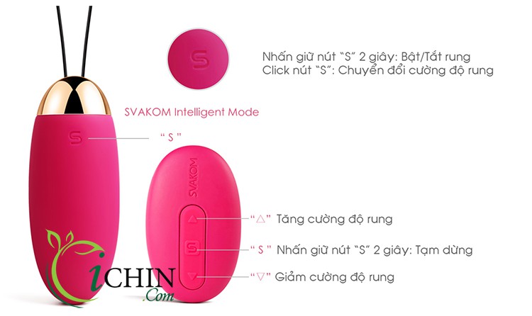 Svakom Elva Mini rung mạnh 5 chế độ silicon mịn pin sạc tiện lợi dễ dùng
