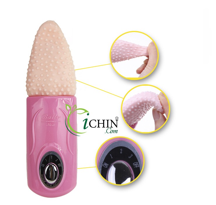 Lưỡi giả 3 tần số rung massage âm vật silicon y tế an toàn