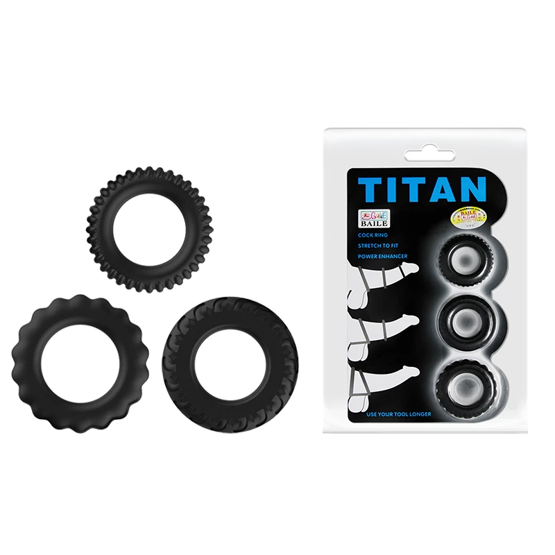 Bộ 3 vòng Titan silicon y tế kéo dài quan hệ chống xuất tinh