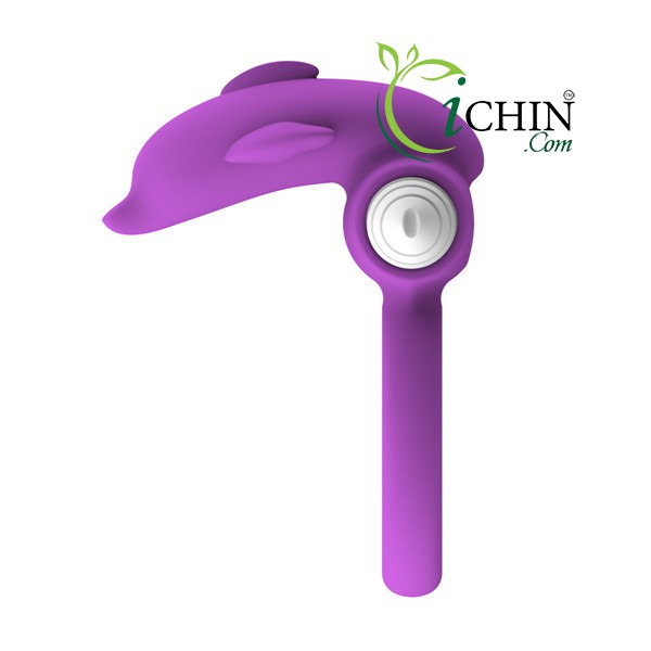 Vòng rung Dolphin đeo gốc dương vật massage âm đạo phụ nữ mềm mại