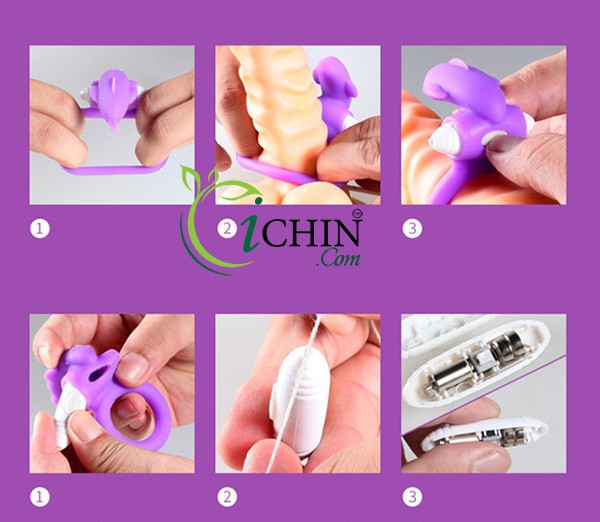 Vòng rung Dolphin đeo gốc dương vật massage âm đạo phụ nữ mềm mại