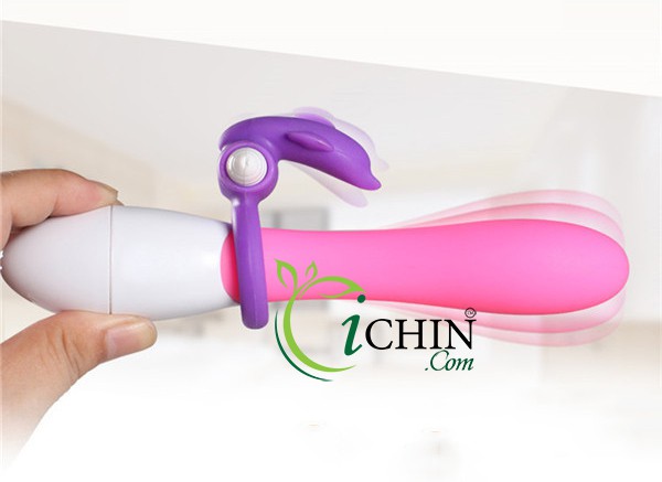 Vòng rung Dolphin đeo gốc dương vật massage âm đạo phụ nữ mềm mại