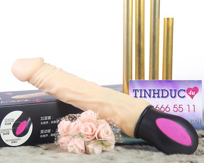 XinLV XL-911 cu giả siêu mềm rung mạnh tỏa nhiệt pin sạc an toàn