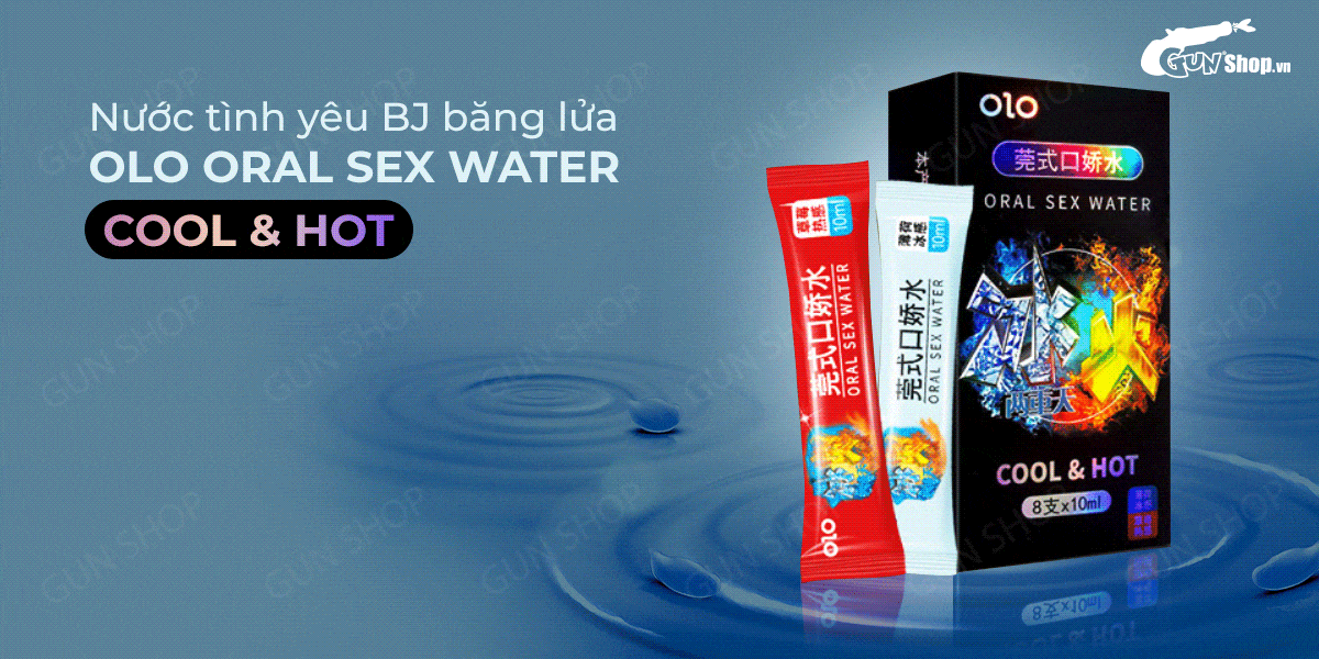  Giá sỉ Nước tình yêu BJ băng lửa - OLO Oral Sex Water Cool & Hot - Hộp 4 cặp hàng xách tay