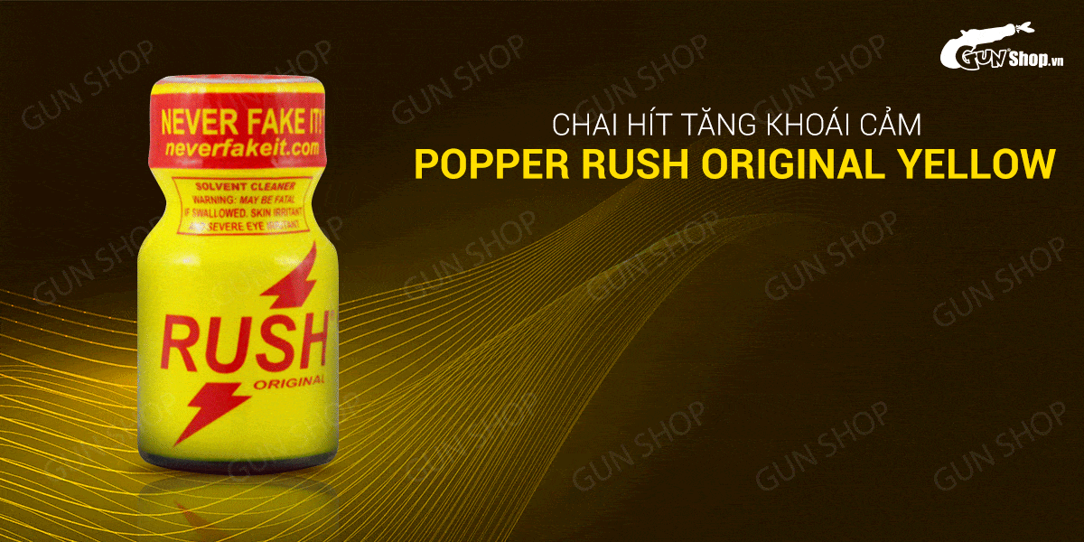  Đánh giá Chai hít tăng khoái cảm Popper Rush Original Yellow - Chai 10ml hàng xách tay