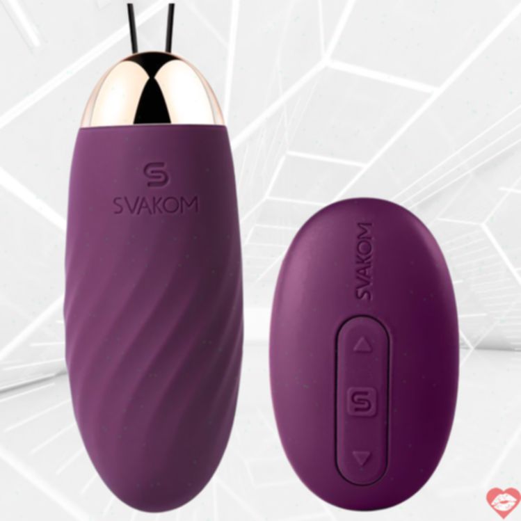 Trứng rung SVAKOM Elmer tím remote G-spot clitoris êm ái
