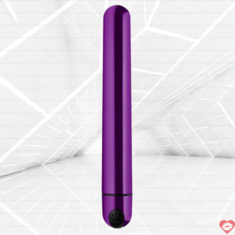 Bang 10X bullet rung tím 16.8cm silicone mạnh 10 mức