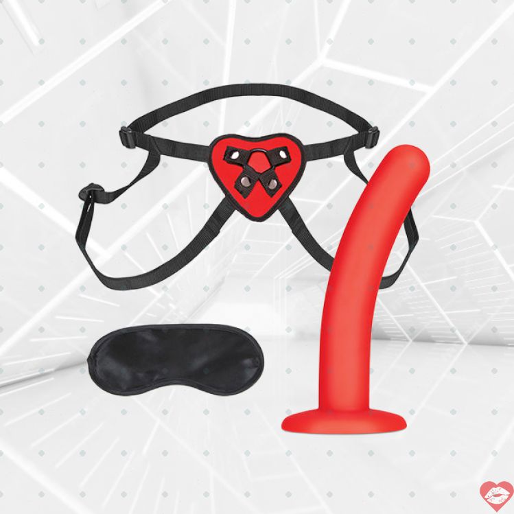 Dây Đeo Strap-On Lux Fetish Tim Đỏ Nồng Cháy Đam Mê 