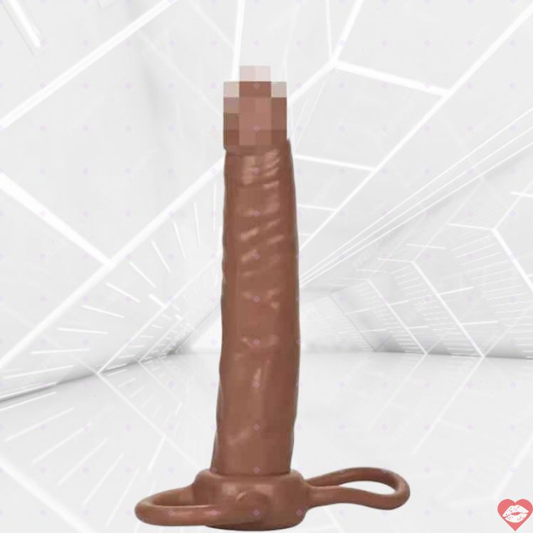 Nasada Dual Penetration Nâu TPR Accommodator Khoái Kép Thực Tế 