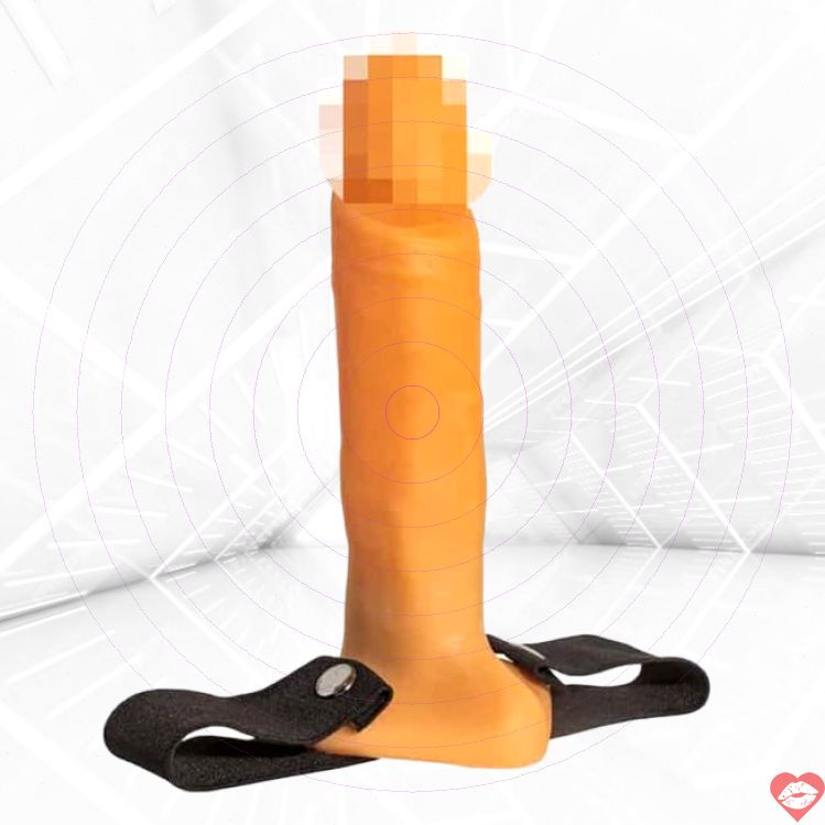 Strap-on Rỗng Jaga Jaga 19.8cm Da Thoải Mái Nóng 