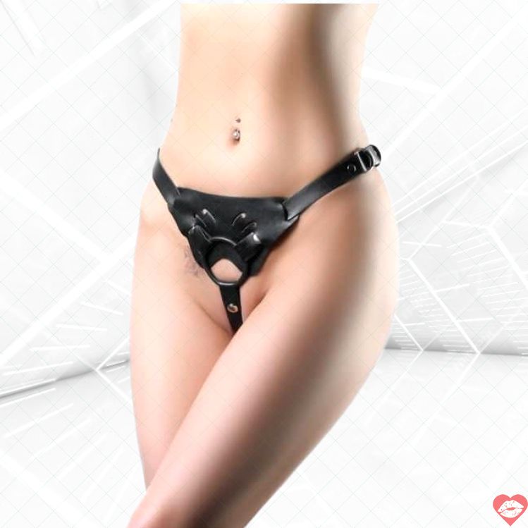 Quần Strapon BDSM Arsenal Kira Da Thật Đen Sang Trọng Quyến Rũ 