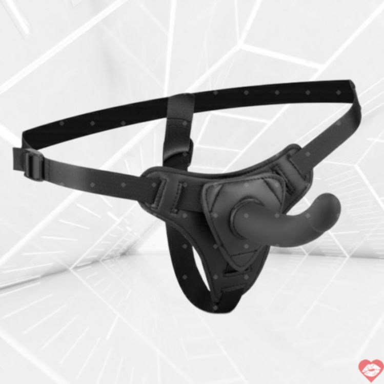 Strap-On Harness Easytoys Đen 13.5cm Thoải Mái 