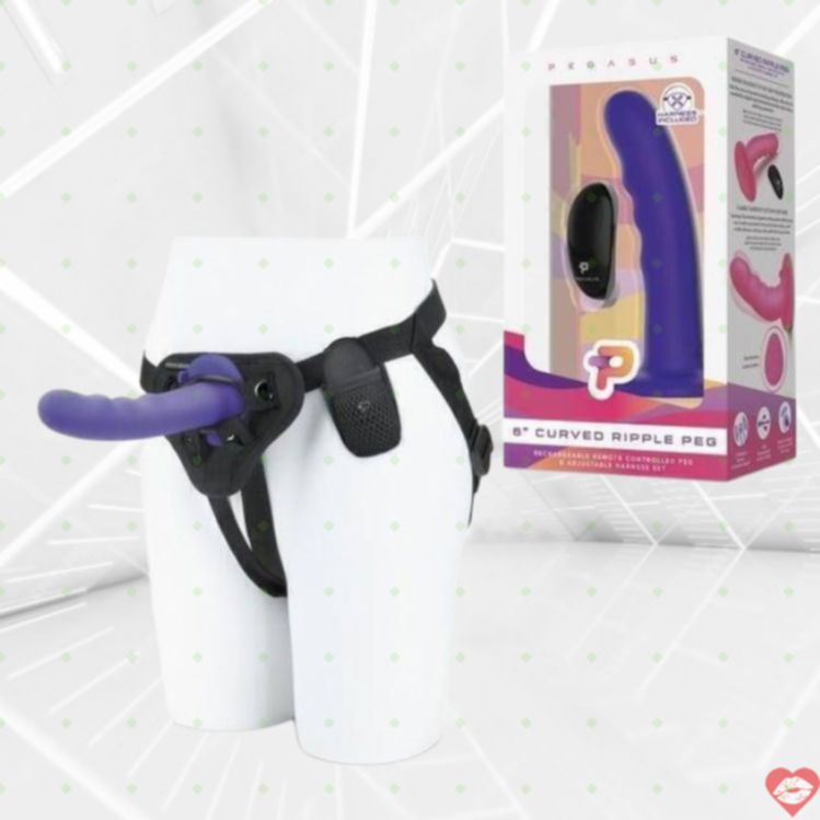 Pegasus Ripple Tím Strap-On Rung Cong 