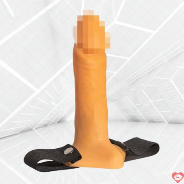 Strapon Rỗng Dzhaga 17.5cm Da Màu Dài Đam Mê 