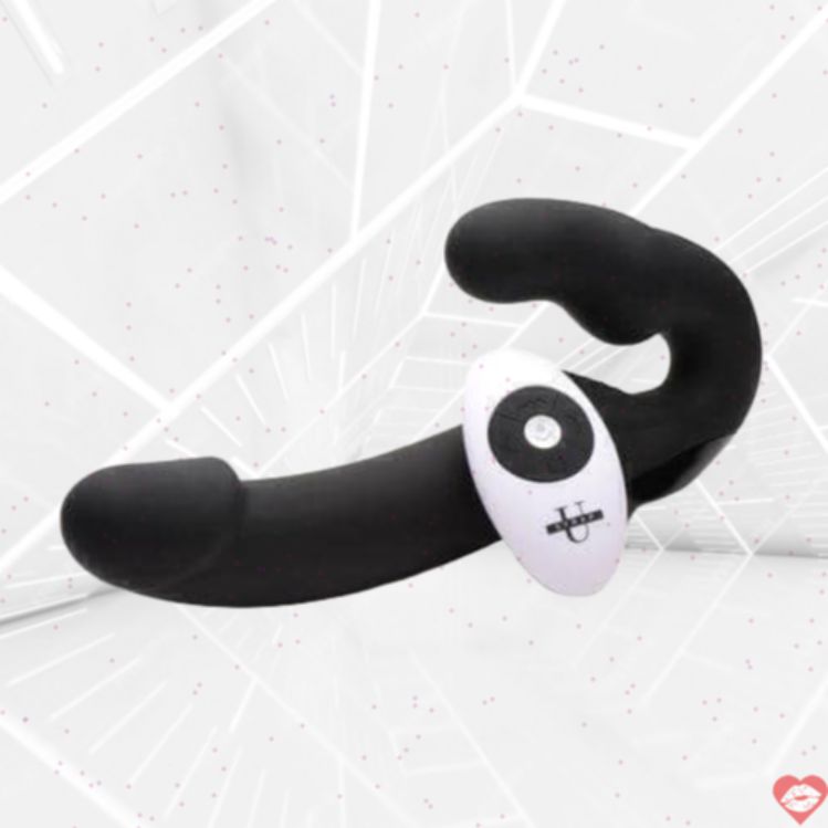 XR Strap U Urge Strapless Rung Đen Remote Không Rem 