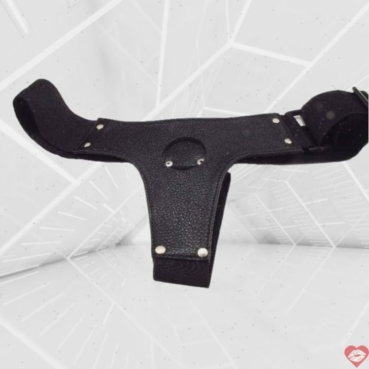 BDSM Arsenal Quần Đai Strapon Da Đen Siêu Bền Chắc