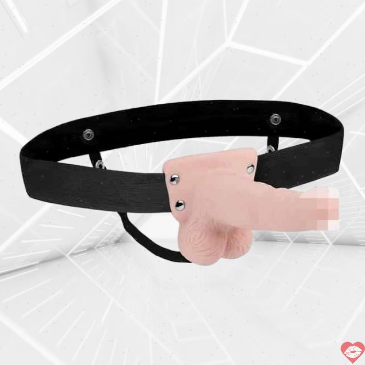 Vibro Strap-on Lux Fetish 17.7cm Da Thật Rung Mạnh
