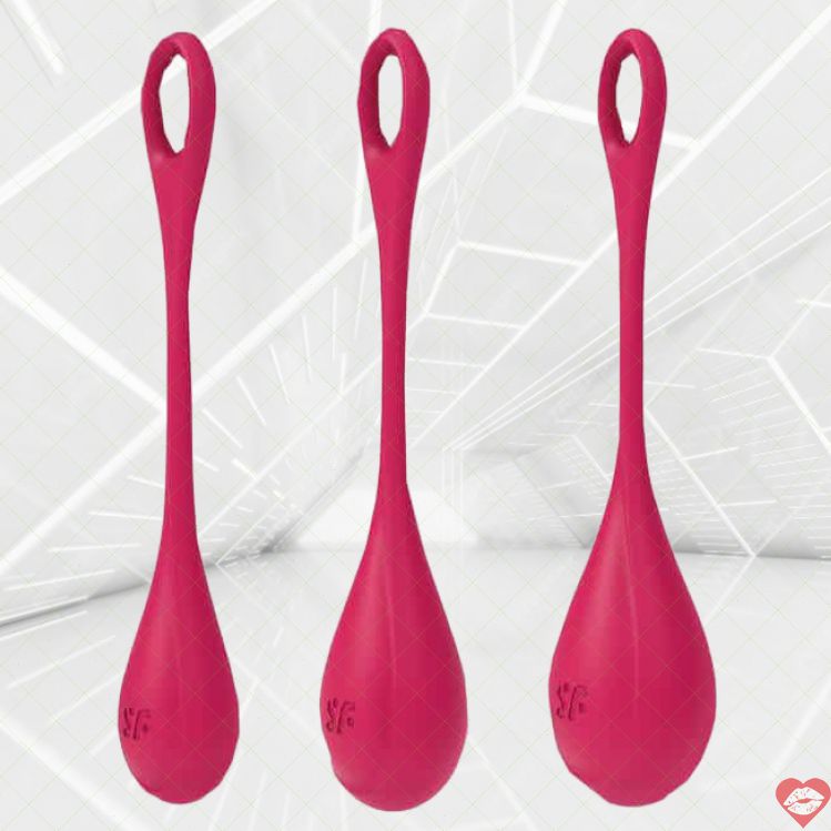 Satisfyer Yoni Power 1 Bộ 3 Bi Vagina Đỏ Tập Kegel Siêu Hiệu Quả