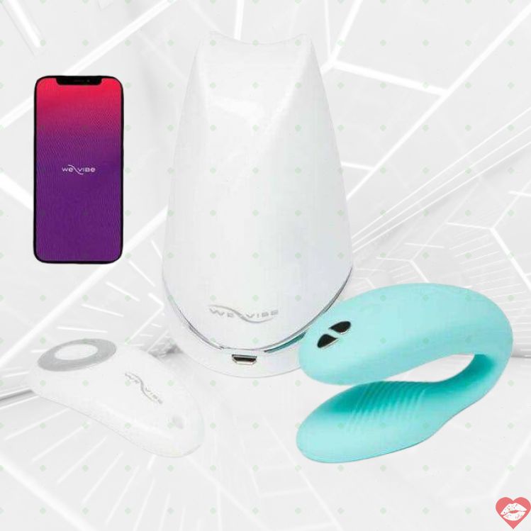 We-Vibe Sync app remote xanh ngọc đôi lứa rung mạnh