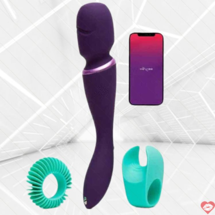 We-Vibe Wand Massager Tím 30cm Nasadka Rung App Smartphone Đỉnh Cao