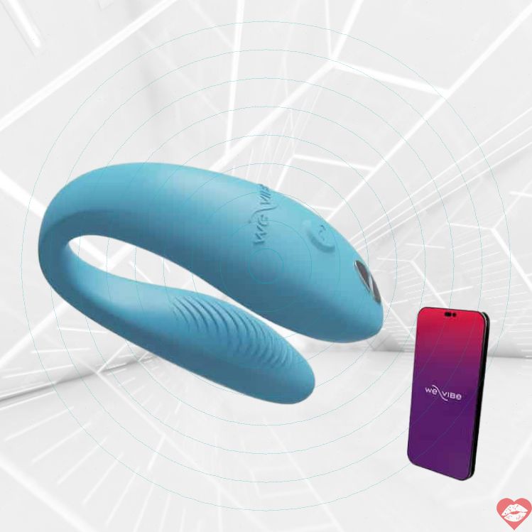 We-Vibe Sync Go Cặp Đôi Xanh App Rung Mạnh 7.75cm