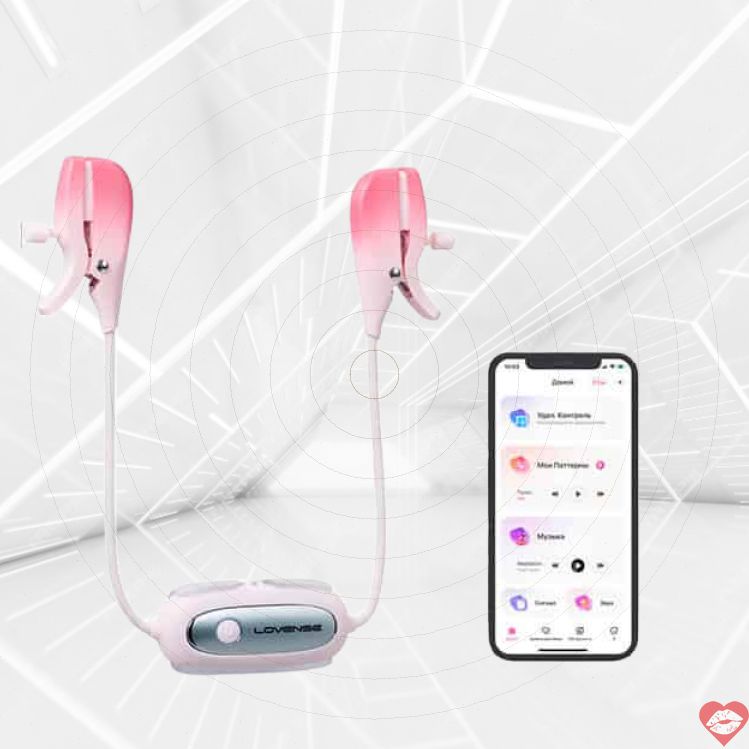 Vibro Kẹp Vú Lovense Gemini Hồng Siêu Sướng