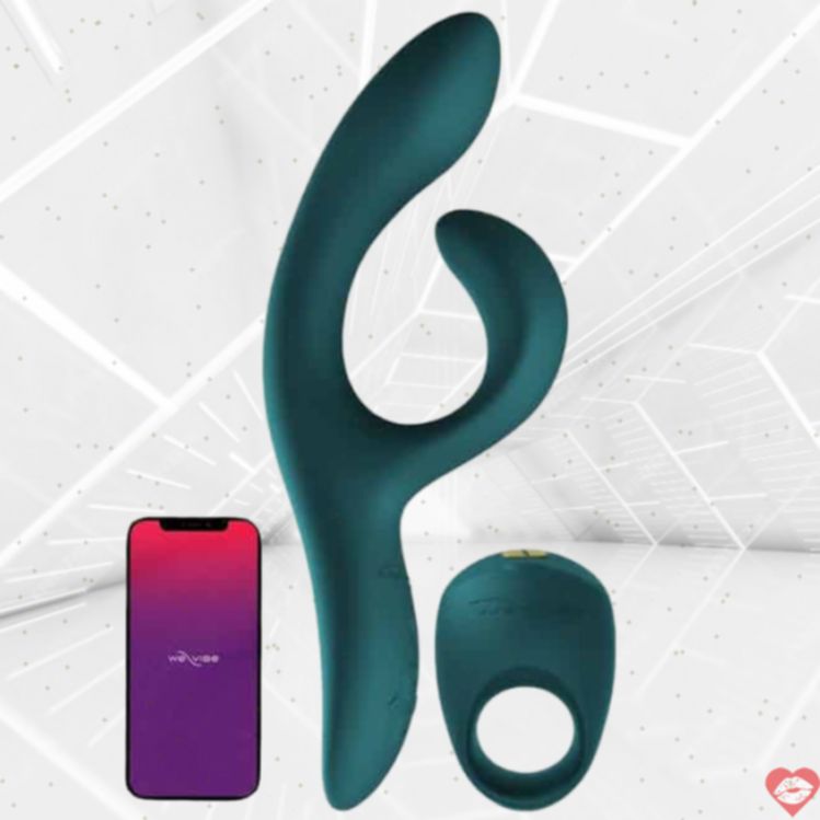 Bộ We-Vibe Nova 2 + Pivot xanh app couple date night