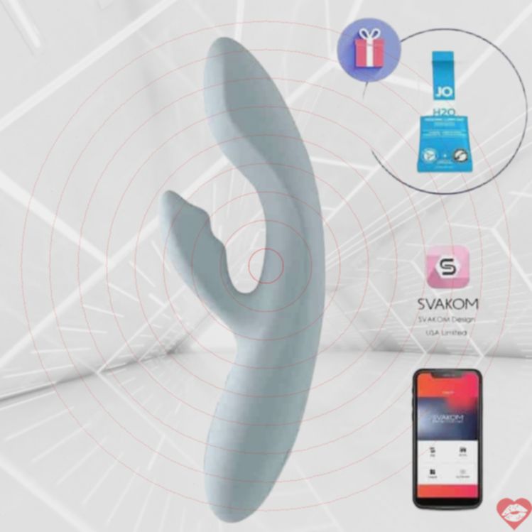 Svakom Chika Thỏ Nóng Xanh Siêu Mềm App Điều Khiển