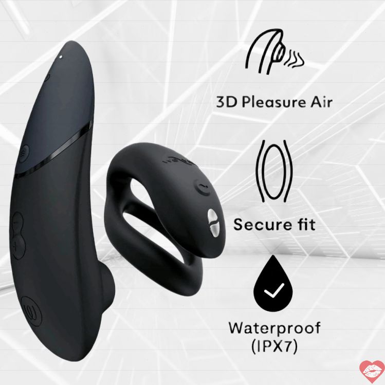 Womanizer Premium Set Đen Rung Hút Siêu Cao Cấp