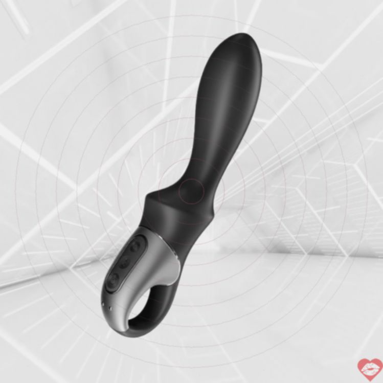 Satisfyer Heat Climax Plug Đít Nóng Rung Đen