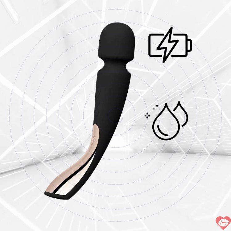 Lelo Smart Wand 2 M Đen Massage Toàn Thân 21cm