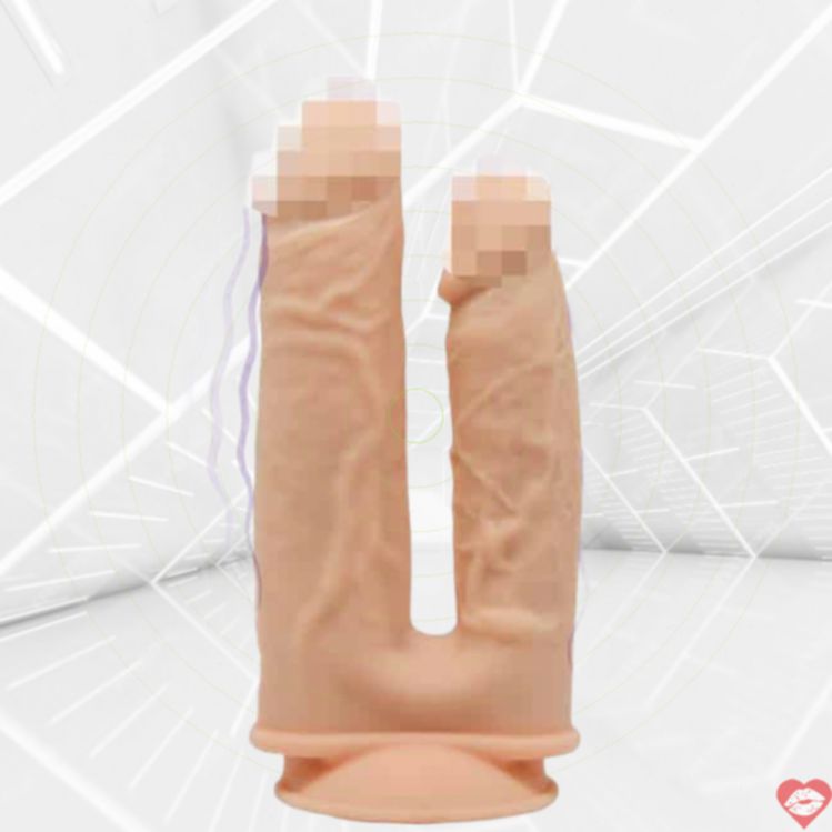 SilexD Dildo Đôi Vibro 19.5cm Da Mạnh Thực Tế Đôi Lứa 